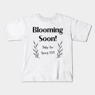 Blooming Soon Pregnancy Announcement Kids T-Shirt